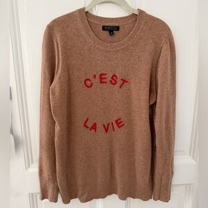 Banana Republic M  "C'EST LA VIE" Sweater